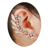 Brinco Ear Cuff Strass Dourado Ou Prata Festa Luxo No Brasil