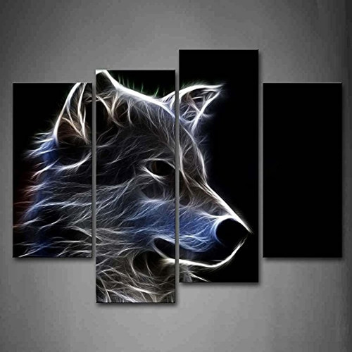 First Wall Art lienzo Decorativo Diseño Lobo Gris