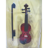 Instrumento Violino Miniatura Madeira 9cm Coleção Miniatura
