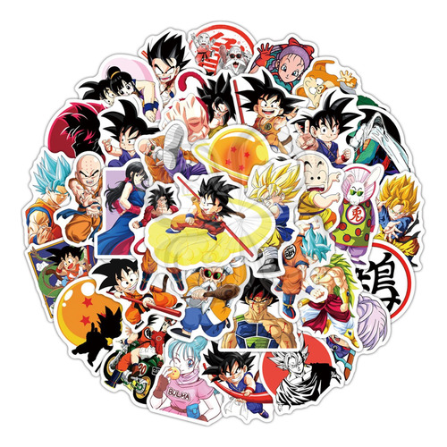 50 Pegatinas Stiker Auto Adhesivas Personaje Anime Japon