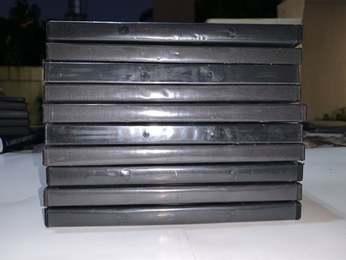 Porta Cd / Dvd Plastico Largo Negro Simple  10 Unidades