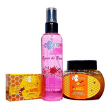 Kit Exfoliante Facial Y Corporal Miel Mas Agua De Rosas Bena