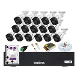 Kit 16 Cam Full Color Intelbras, Dvr 16ch 1016c, Purple 4tb