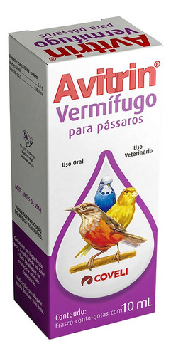 Avitrin Vermifugo Para Passaros 10ml - Coveli