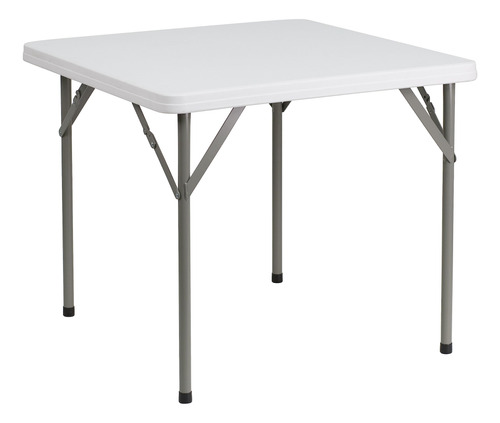 Mesa Plegable Flash Furniture De Plástico Blanco Granito C.