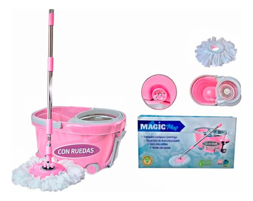 Balde Magic Mop Centrifugo Mopa Escurridor Con Ruedas