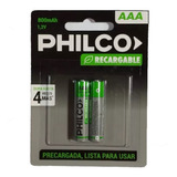 Pilas Recargables Aa Philco 2000 Mah 1.2v X2 Unidades