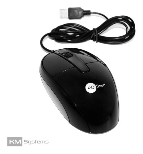 Mouse Alambrico Marca Pc Smart Color Negro