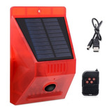 Alarma Sirena Solar Con Sensor De Movimiento Control Remoto