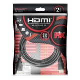 Cabo Hdmi Pix 2 Metros 2.0 4k 19 Pinos 018-2222