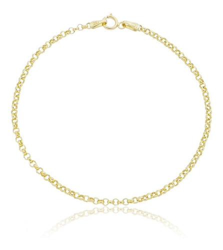 Pulseira Portuguesa Feminina Ouro 18k 750 Moderna