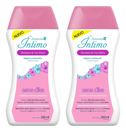 Set 2 Piezas Shampoo Íntimo Lomecan V Esos Días 200ml