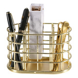 Pen Holder Metal Pencil Holder 3 Compartments Stationery