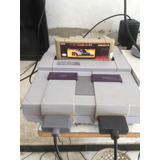 Super Nintendo Com 2 Controles E Top Gear!!!