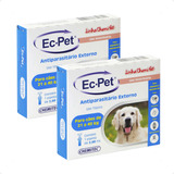 2 Ec Pet 2,68ml Chemitec Antipulgas Cães De 21 A 40kg