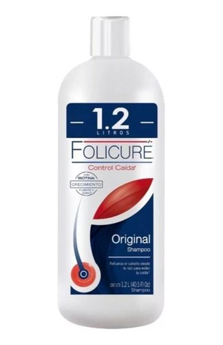 Shampoo Folicure® Original Control Caída Con Biotina 1.2 L