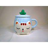 Taza De Cerámica Con Cara De Gato O Perrito Kawaii