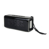 Parlante Radio Fm Reloj Bluetooth Tg-174 Color Negro 110v