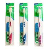 Kit De 3 Cepillos Gum Oral-clean Medio 360