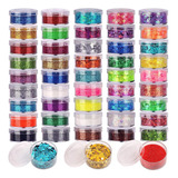 ~? 48 Cajas Glitter Set, 24 Cajas 5g Fine Glitter&24 Boxes H