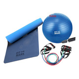 Kit Fitness / Mat Yoga + Pelota 65cm + Bandas Tubo Fit Mark®