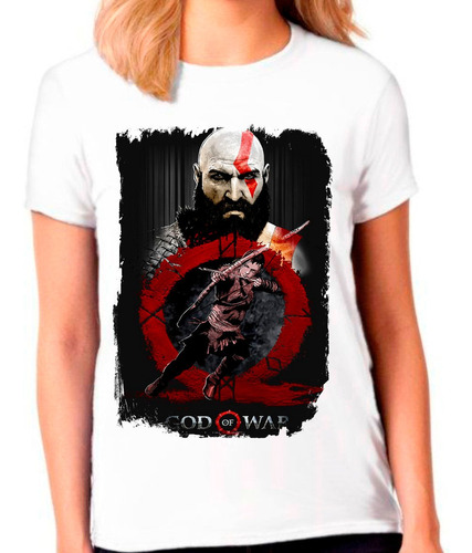 Camisa Raglan Camiseta Gow Game Kratos Blusa Regata Moleton