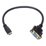 Adaptador De Cable A Conector Vga M/f, Convertidor 0. 1ft-