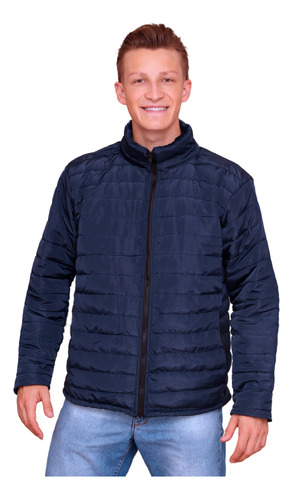 Jaqueta Puffer Nylon Forrada Dupla Espuma Pele Impermeável