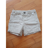 Short Bermuda Lino Beige Bebé Minimimo Talle Medium