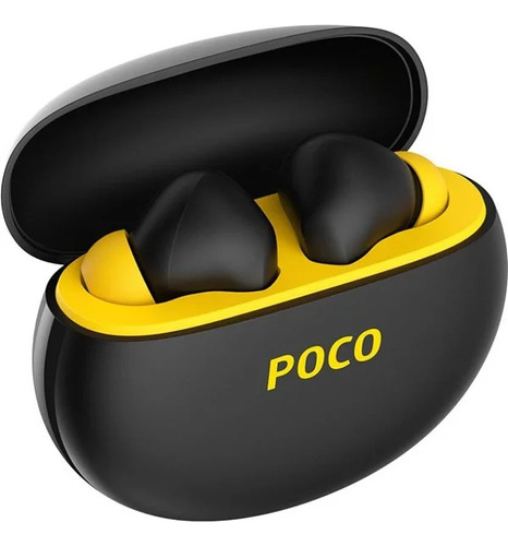 Fone De Ouvido In-ear Gamer Sem Fio Xiaomi Poco Poco Fone Preto Com Luz  Amarelo Led