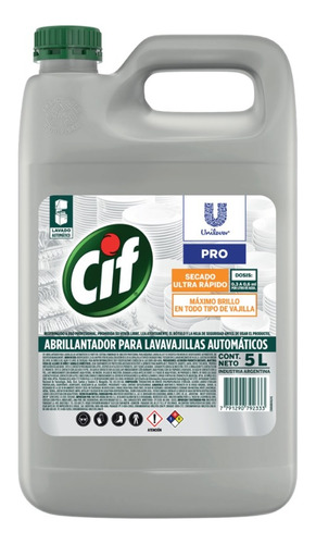 Cif Abrillantador Líquido Para Lavavajilla 5 Lts