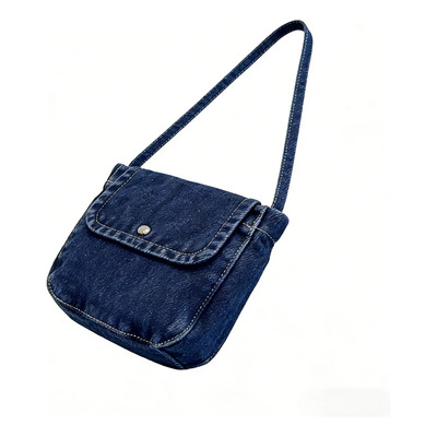 Bolso Bandolera De Mezclilla Genérico - Elegante Y Versátil Azul Oscuro Lisa Níquel | Envío gratis