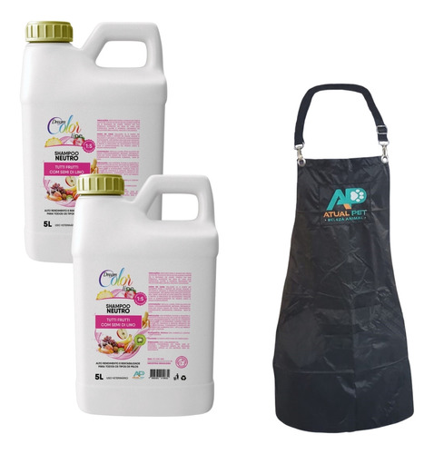 2 Shampoo Tutti Frutti 5l + Avental Atual Pet Brinde