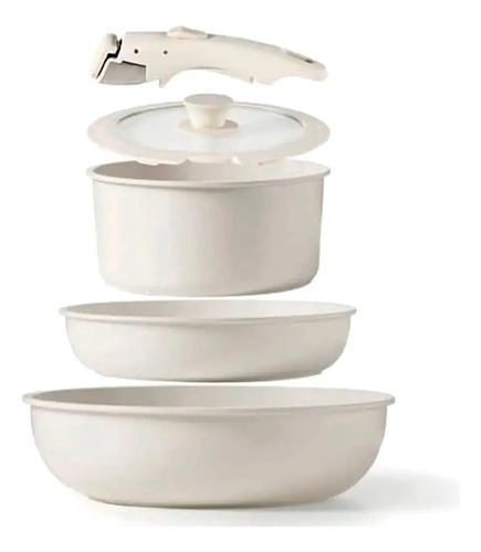 Set Olla Sarten Carote 5 Pzs Antiadherente Mango Desmontable | Envío gratis
