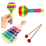 Juguetes Para Estimulación Temprana Bebé - Sonaja Y Xilófono