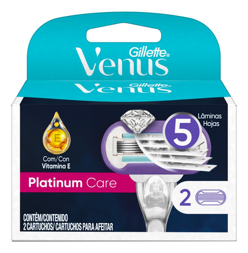 Venus Repuestos  Afeitar Platinum Care 2 Unidades