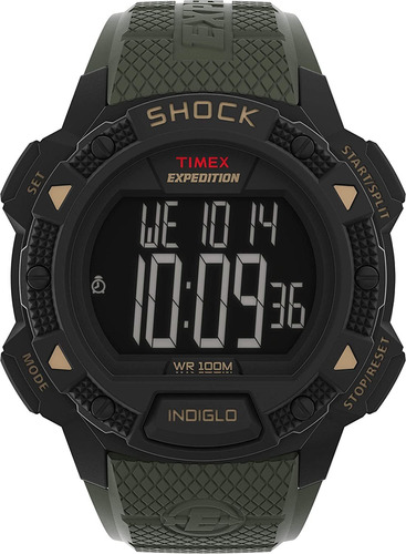 Reloj Timex Expedition Digital Shock Cat Con Correa De Re...