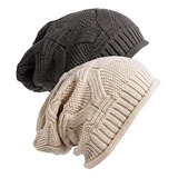 Paquete De 2 Gorro Holgado De Invierno Para Mujer Y Hombre