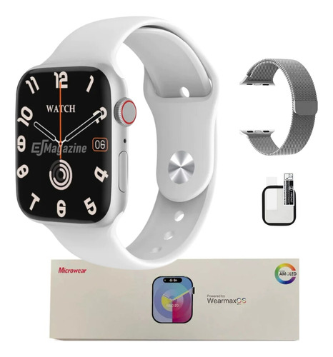 Smartwatch W99+ Plus Series 9 Prata + Brindes Chatgpt Amoled