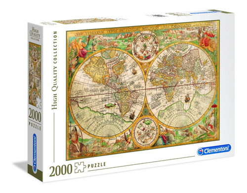 Mapamundi Mapa Antiguo 1594 Rompecabezas 2000 Pz Clementoni