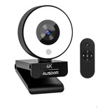 4k Webcams Control Remoto Ajustar Brillo Con Micrófono