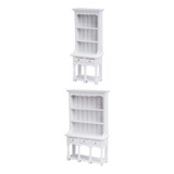 2x Vertical 1:12 Librería Estantería Pequeña Sala Modelo