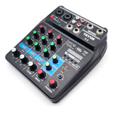 Mixer De Áudio De 4 Canais, Console De Mixagem De Som Xz