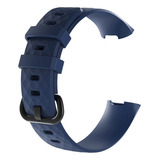 Pulsera De Silicona Compatible Con El Reloj Inteligente Fitbit Charge 3, Color Azul Oscuro