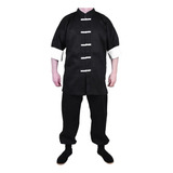 Uniforme Kung Fu Panther Traje Negro Tai Chi Wu Shu