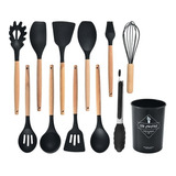 Kit Set X12 Utensilios Cocina Espatulas Pinza Silicona Calor