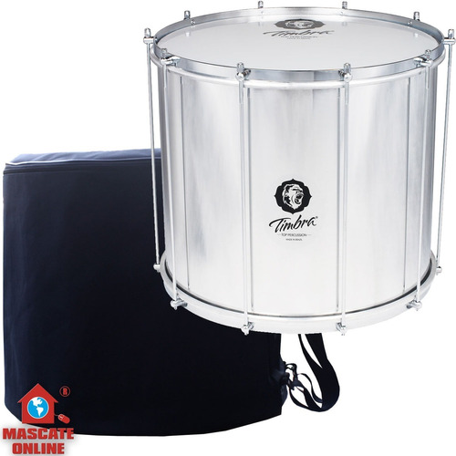 Surdo Alumínio Axé 18 Pol 40cm Profissional Timbra + Capa