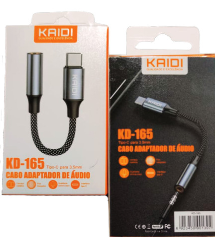 Kaidi Kd165 Tipo C Dac Chip P2 P3 Preto