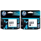 Kit 2 Cartuchos Originais Hp 664 Hp 2136 3636 3836 4536 4676