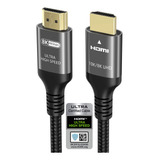 Cable Hdmi 2.1 De 10k 8k 4k 10 Pies Certificado 48gbps 1ms